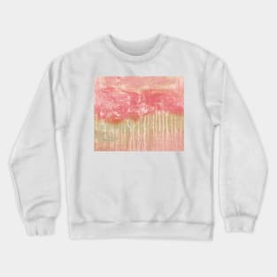 Abstract Oil Painting 10c7 Pale Chestnut Olive Crewneck Sweatshirt